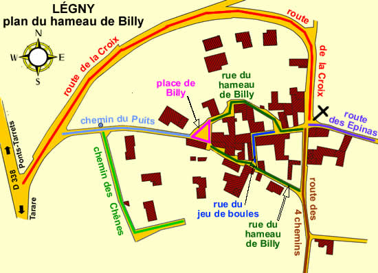 plan Légny hameau Billy