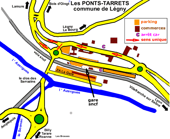 plan Légny, les Ponts-Tarrets
