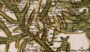 LEYGNY, carte de Cassini (XVIII siècle)